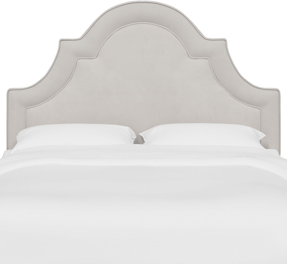 Jolie Velvet Light Gray Twin Headboard - Skyline Furniture