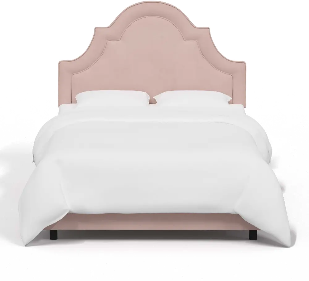 180BEDVLVTBLSH Jolie Velvet Blush Twin Bed - Skyline Furniture-1