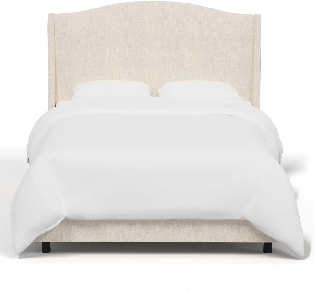 423BEDLNNTLC Blake Linen Talc King Wingback Bed - Skyline Furniture-1
