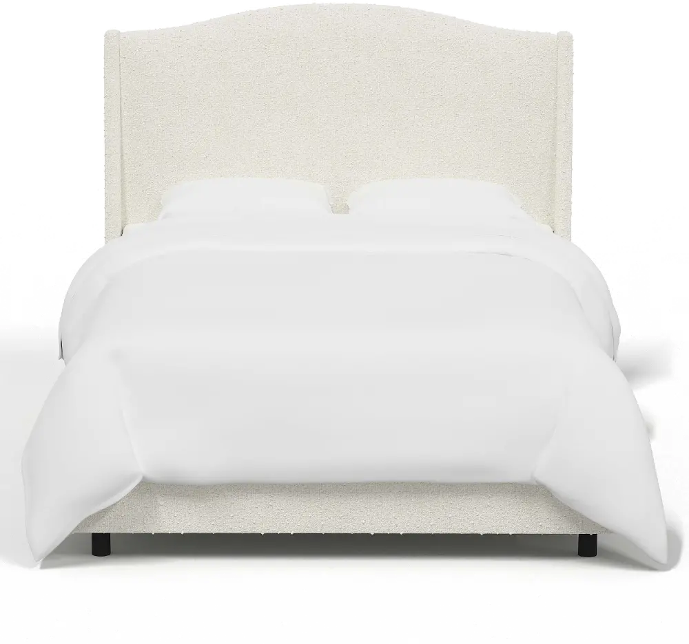 421BEDMLNSNW Blake Snow White Full Wingback Bed - Skyline Furniture-1