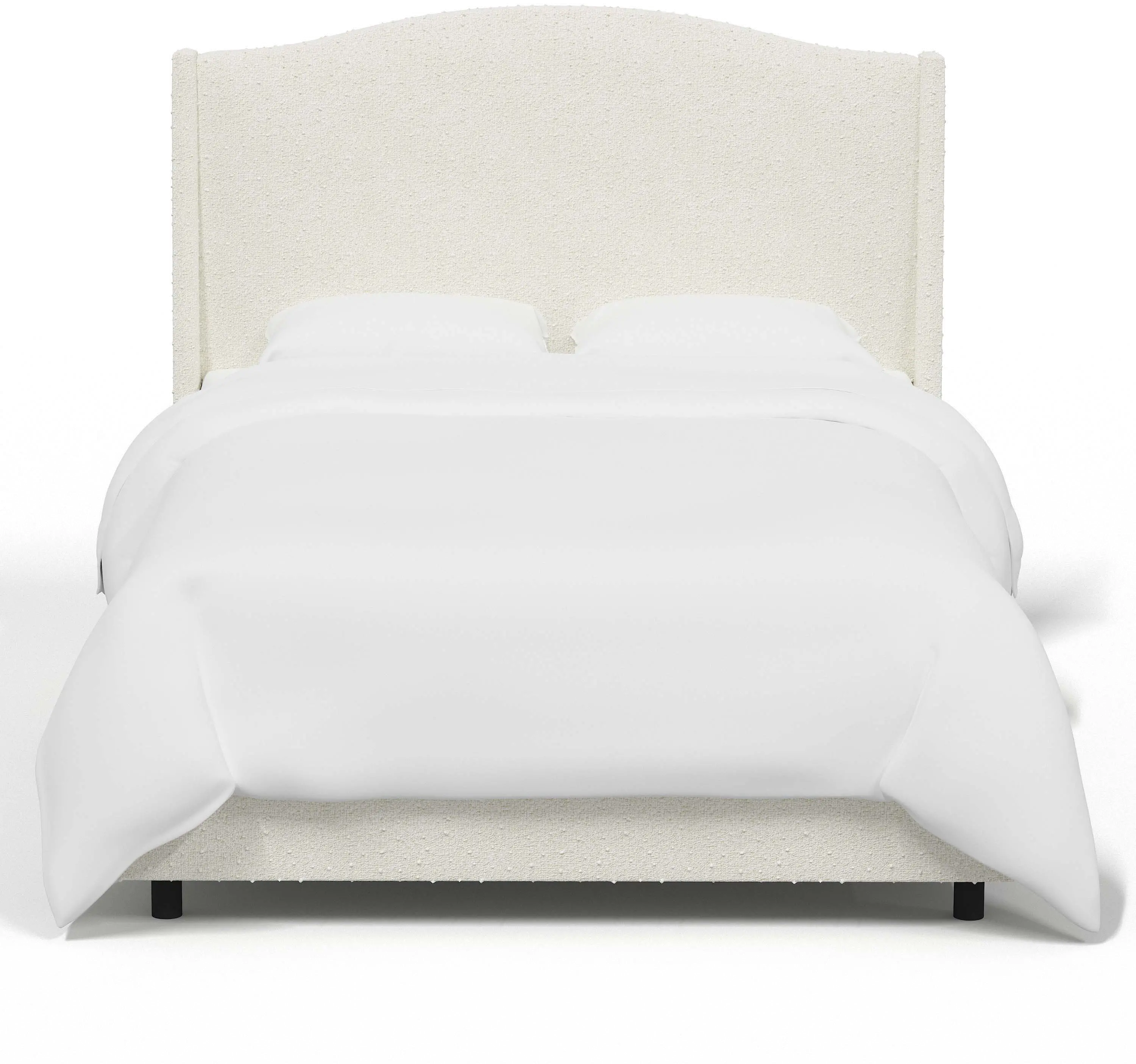 Blake Snow White California King Wingback Bed - Skyline Furniture