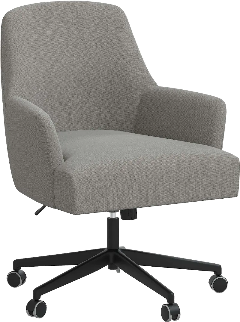 Hudson Linen Gray Office Chair - Skyline Furniture