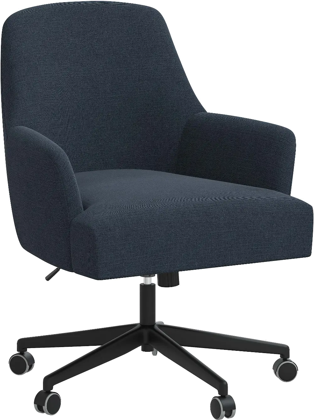 78-9LNNNV Hudson Linen Navy Blue Office Chair - Skyline Furniture-1