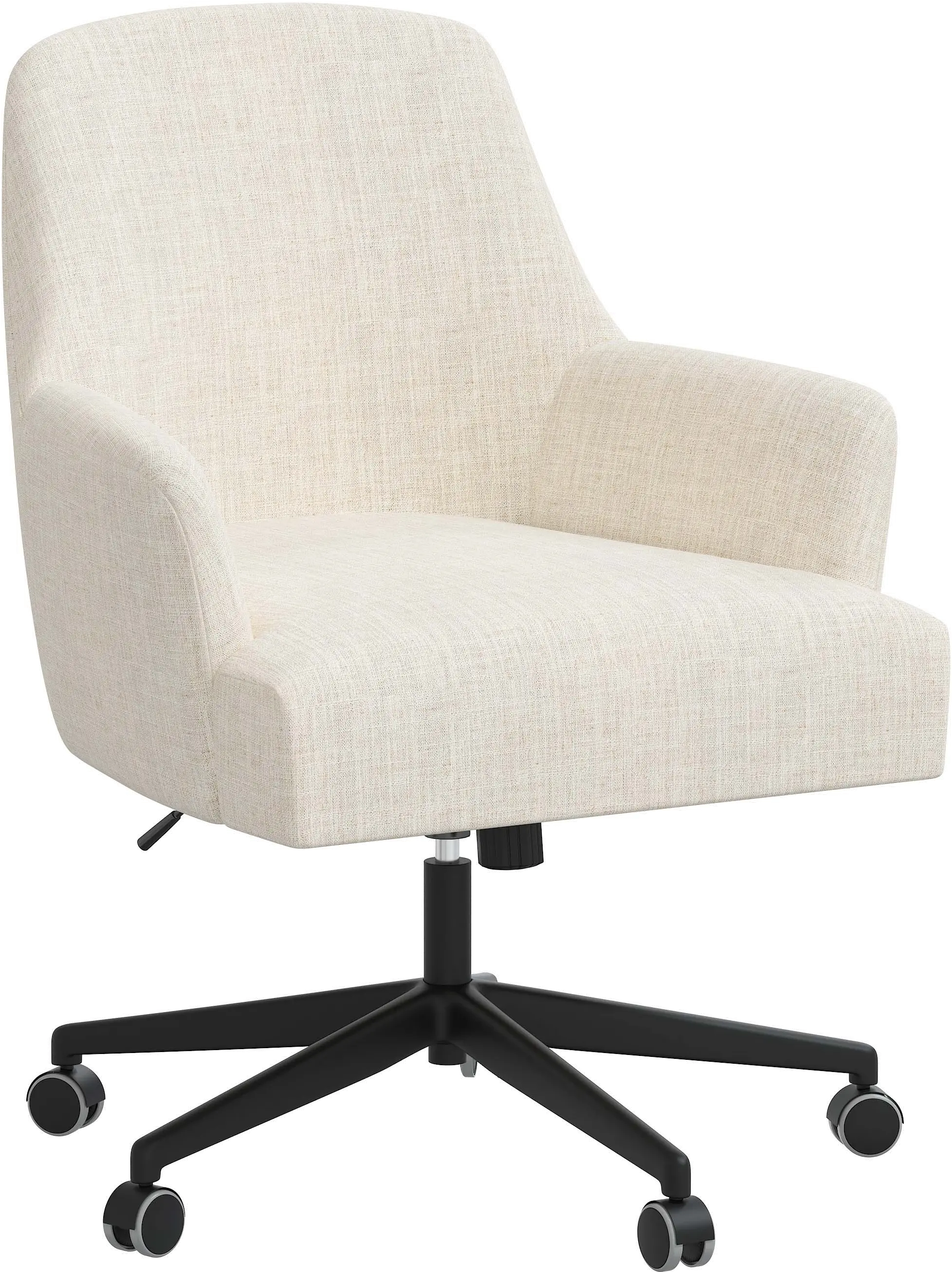 Hudson Linen Talc Office Chair - Skyline Furniture