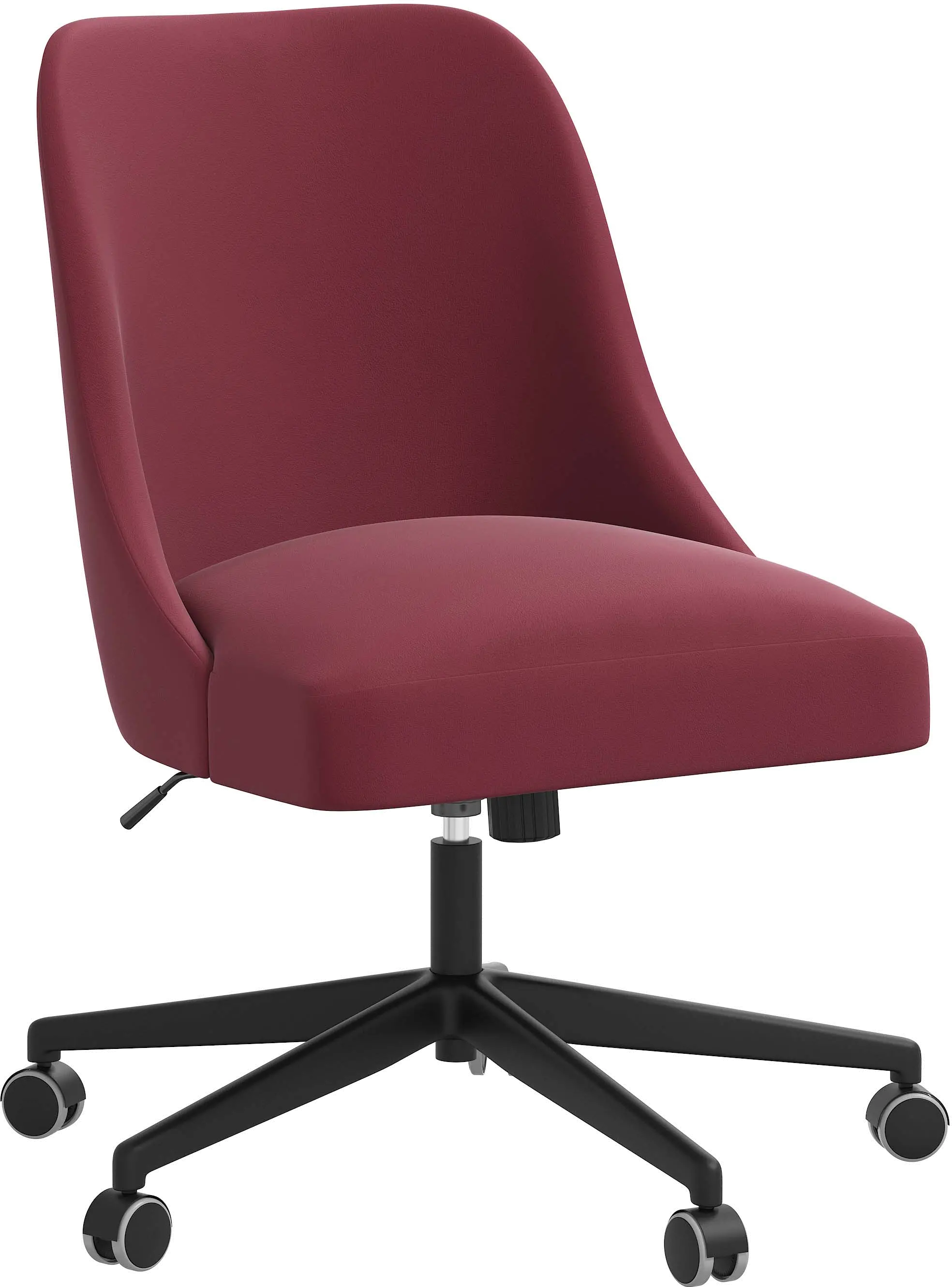 Spencer Velvet Berry Office Chair - Skyline Furniture