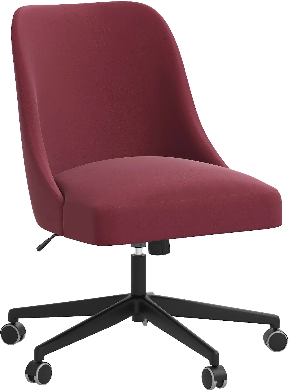 84-9VLVBR Spencer Velvet Berry Office Chair - Skyline Furniture-1