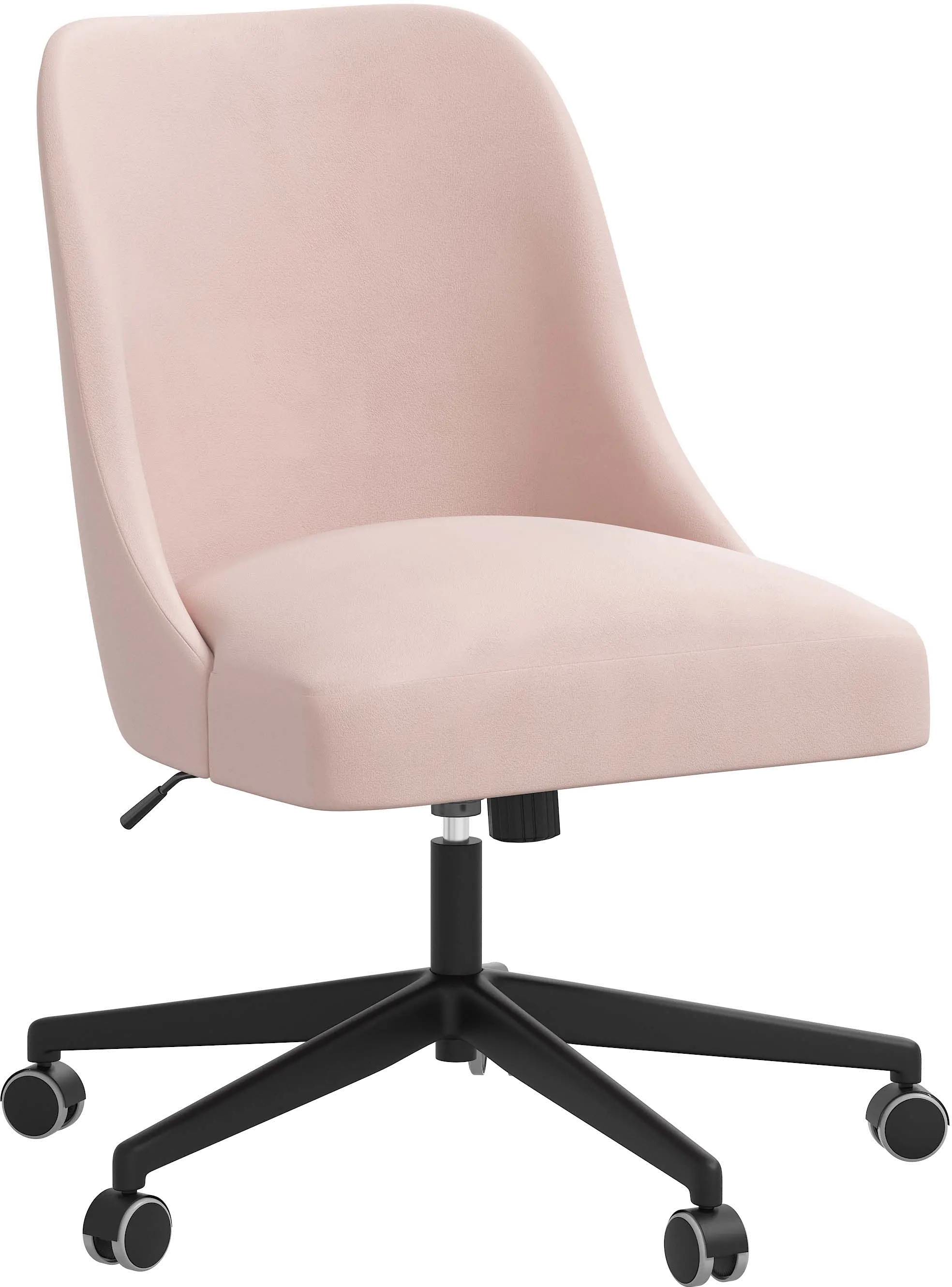 84-9VLVTBLSH Spencer Velvet Blush Office Chair - Skyline Furnit sku 84-9VLVTBLSH