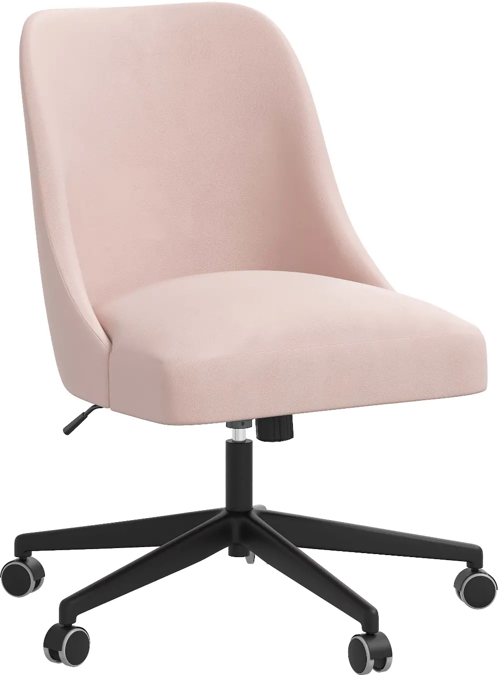 84-9VLVTBLSH Spencer Velvet Blush Office Chair - Skyline Furniture-1