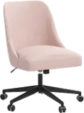 84-9VLVTBLSH Spencer Velvet Blush Office Chair - Skyline Furniture
