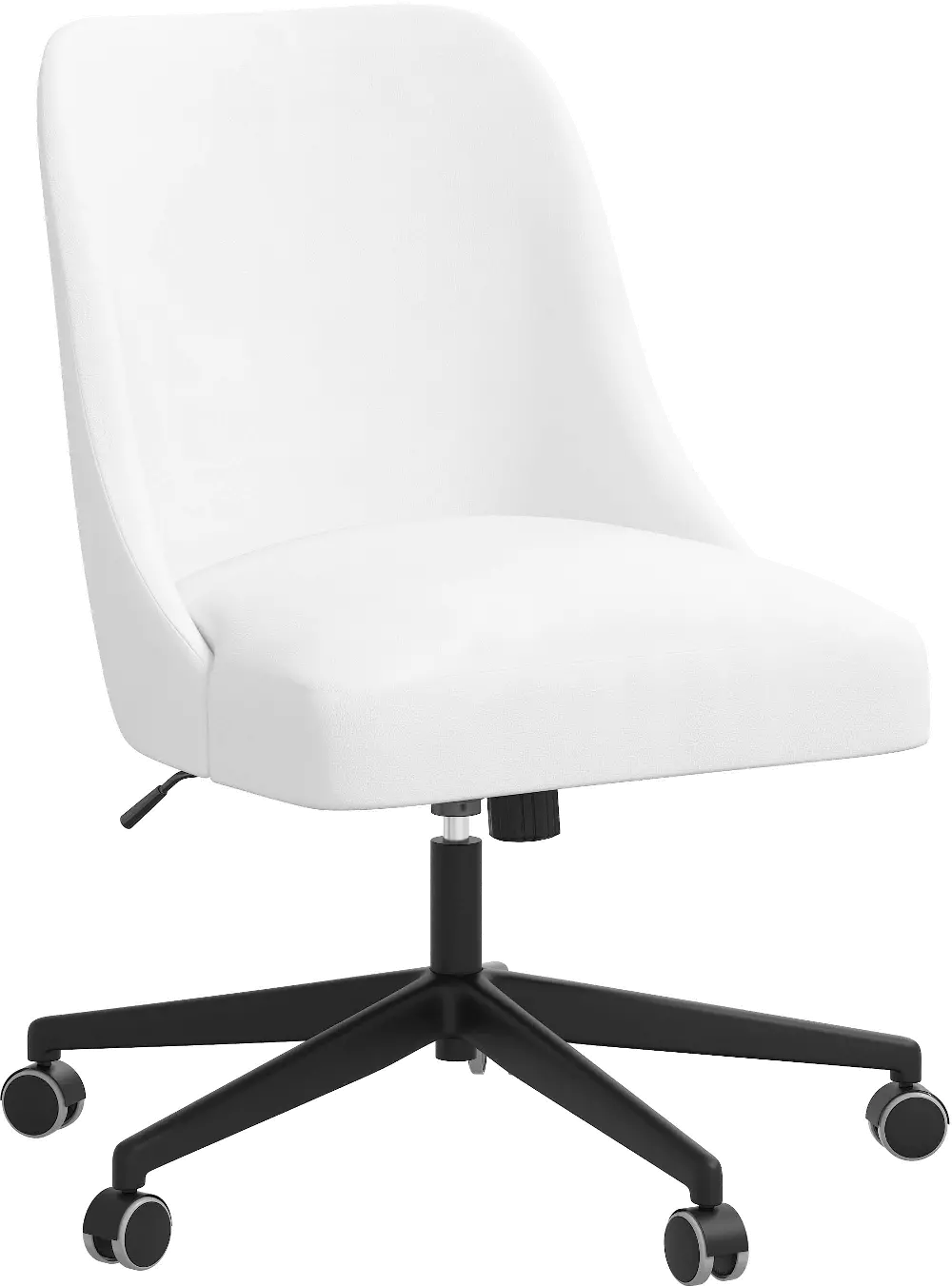84-9VLVWHT Spencer Velvet White Office Chair - Skyline Furniture-1