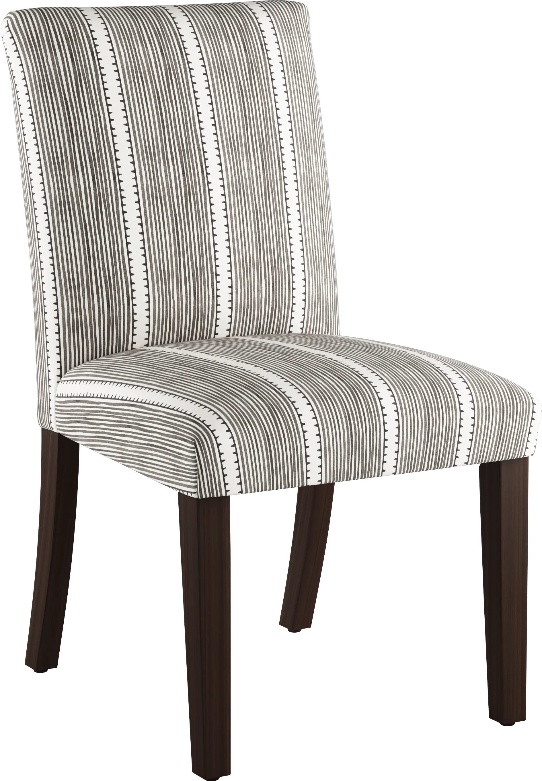 63-6BNNTTSTRPCHRCOGA Drew Charcoal Stripe Dining Chair - Skyline Furnit sku 63-6BNNTTSTRPCHRCOGA