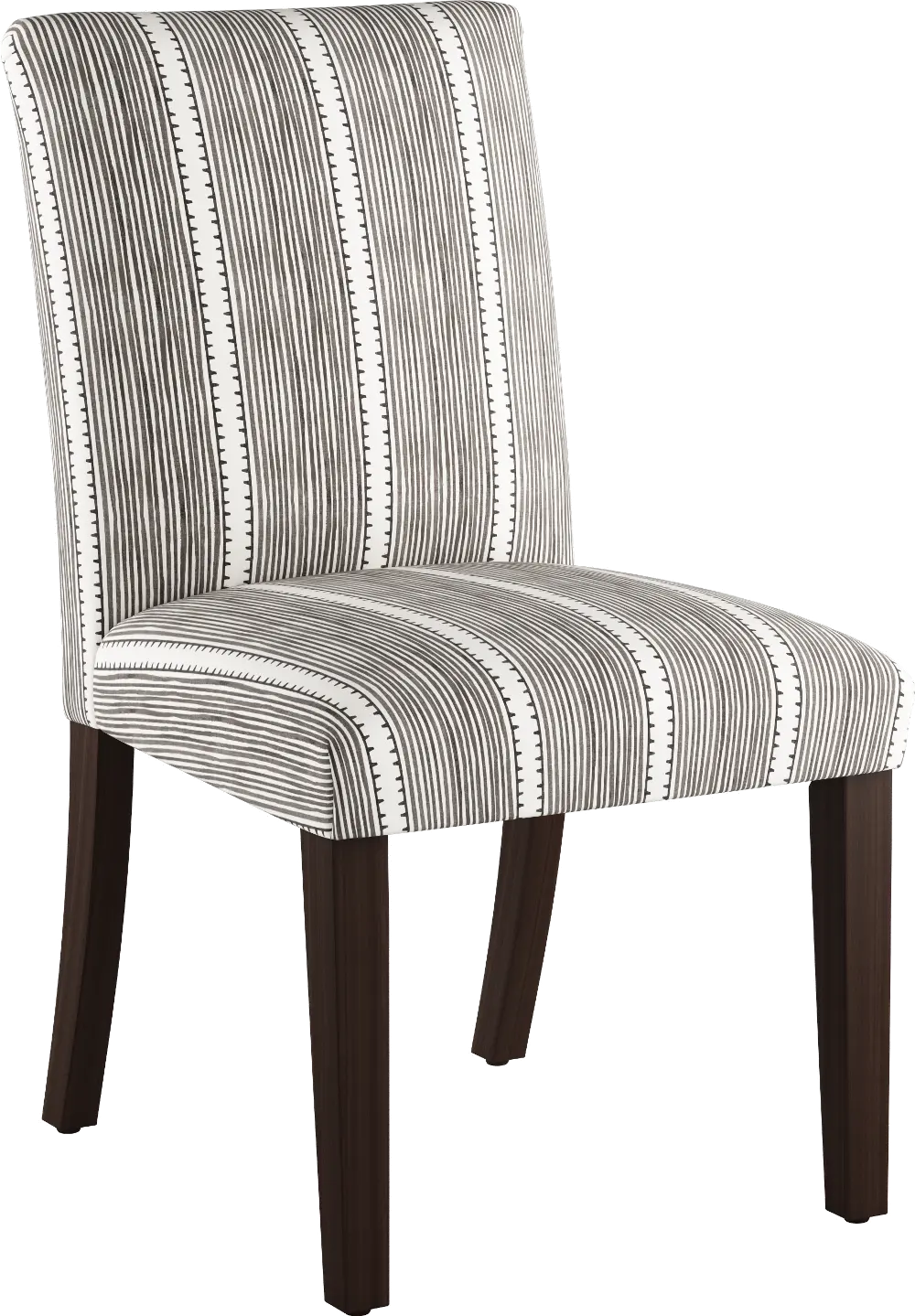 63-6BNNTTSTRPCHRCOGA Drew Charcoal Stripe Dining Chair - Skyline Furniture-1