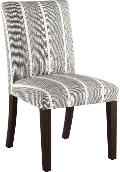 63-6BNNTTSTRPCHRCOGA Drew Charcoal Stripe Dining Chair - Skyline Furniture