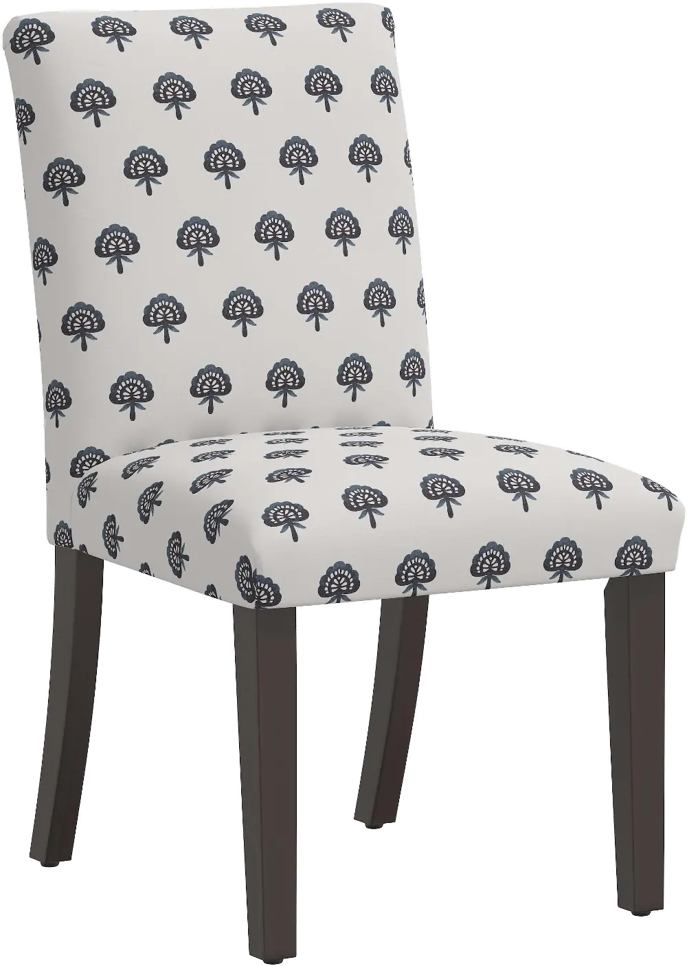 63-6CLBLNVYOGA Drew Navy Floral Dining Chair - Skyline Furniture-1