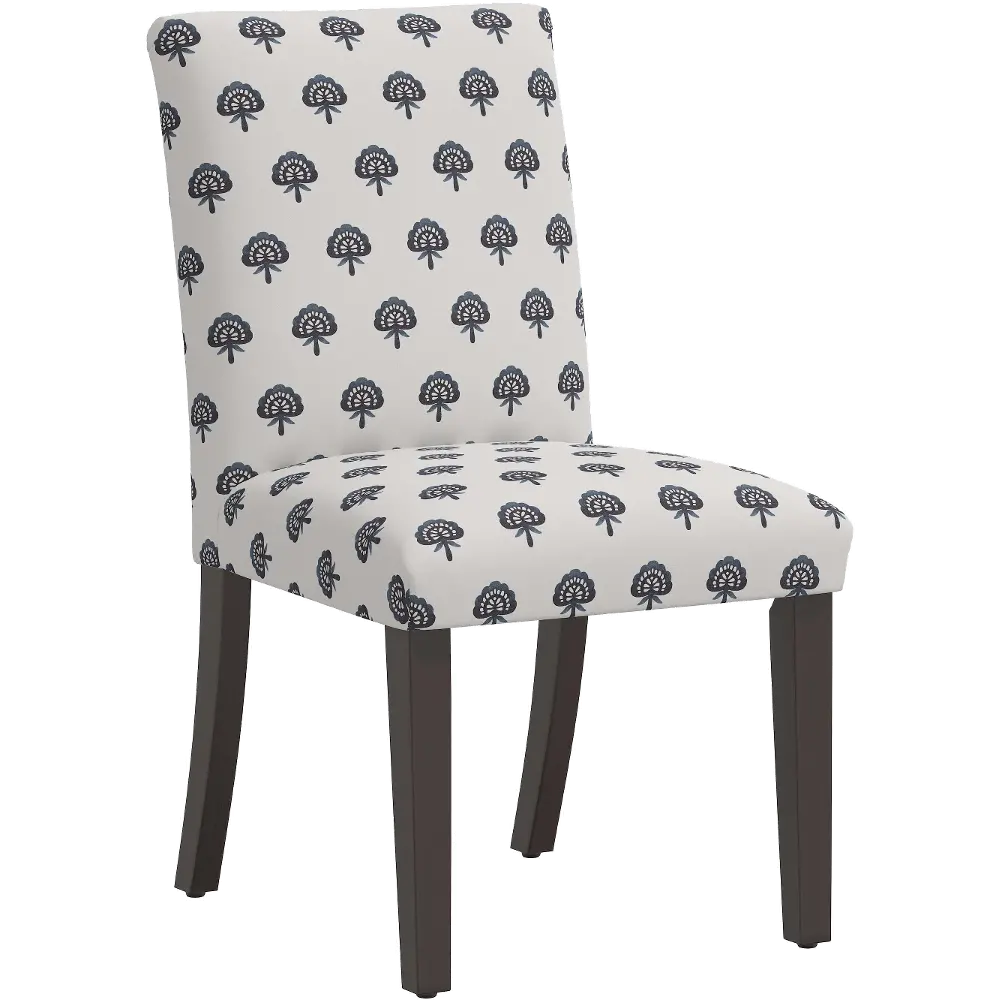 63-6CLBLNVYOGA Drew Navy Floral Dining Chair - Skyline Furniture-1