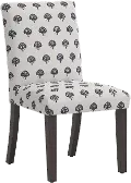 63-6CLBLNVYOGA Drew Navy Floral Dining Chair - Skyline Furniture