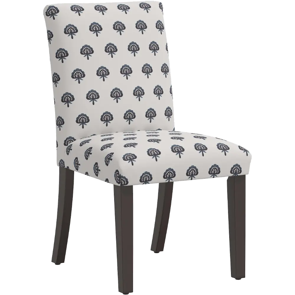 63-6CLBLNVYOGA Drew Navy and White Dining Chair - Skyline Furniture-1