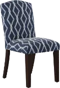 64-6CRSBLOGA Nora Crossweave Blue Dining Chair - Skyline Furniture