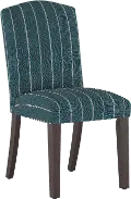 64-6FRTIND Nora Indigo Stripe Dining Chair - Skyline Furniture