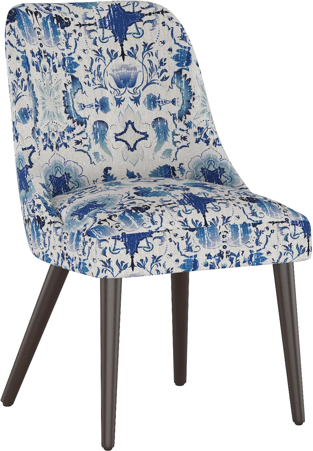 84-6PRSNFLRLBLOGA Colton Persian Floral Blue Dining Chair - Skyline Furniture-1