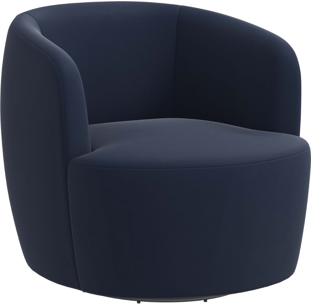 Hunter Velvet Ink Swivel Chair - Skyline Furniture