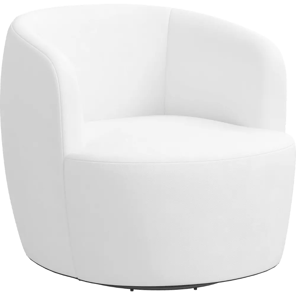48-10VLVWHT Hunter Velvet White Swivel Chair - Skyline Furniture-1