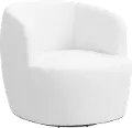 48-10VLVWHT Hunter Velvet White Swivel Chair - Skyline Furniture