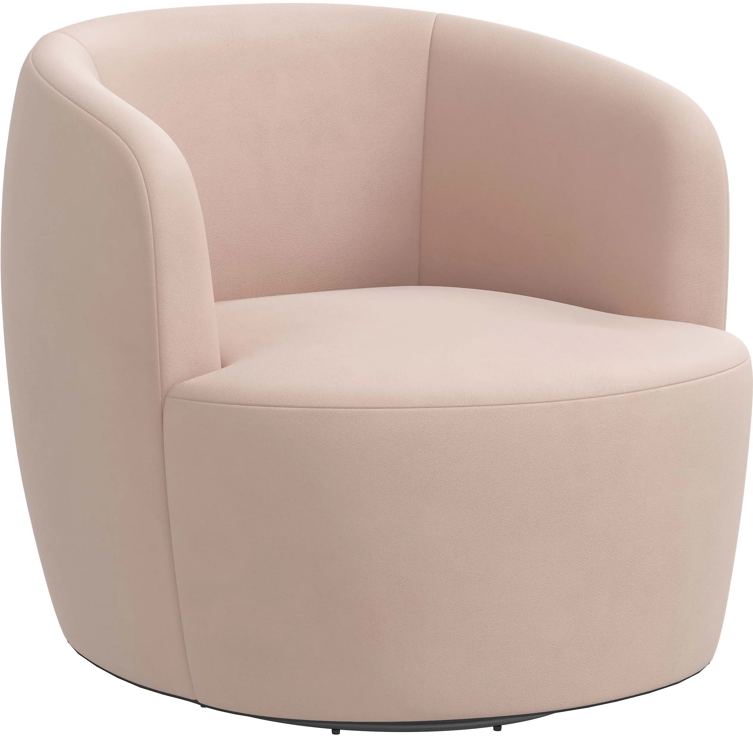 Hunter Velvet Soft Pink Swivel Chair - Skyline Furniture