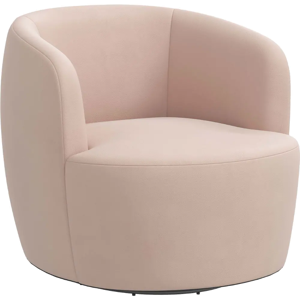 48-10VLVSFTPNK Hunter Velvet Soft Pink Swivel Chair - Skyline Furniture-1