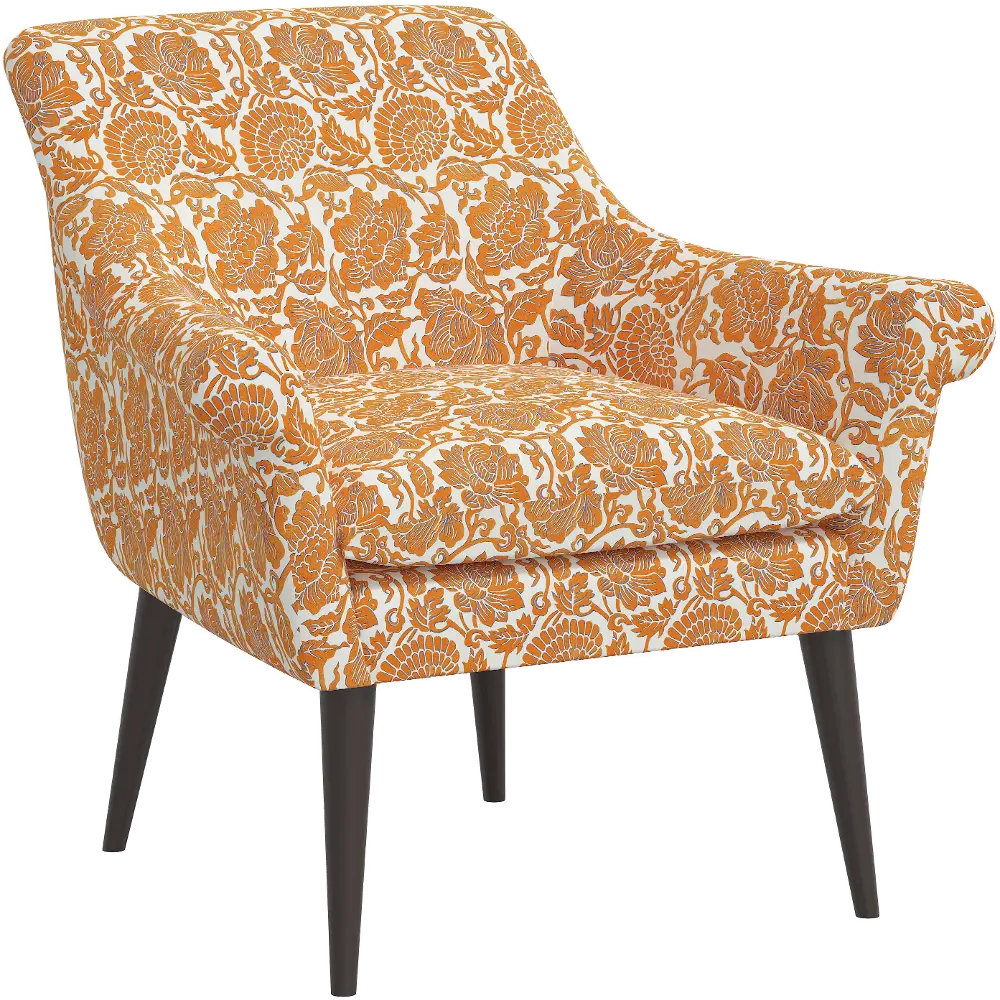9005JPNORGOGA Charlotte Orange Floral Accent Chair - Skyline Furniture-1