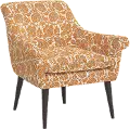 9005JPNORGOGA Charlotte Orange Floral Accent Chair - Skyline Furniture