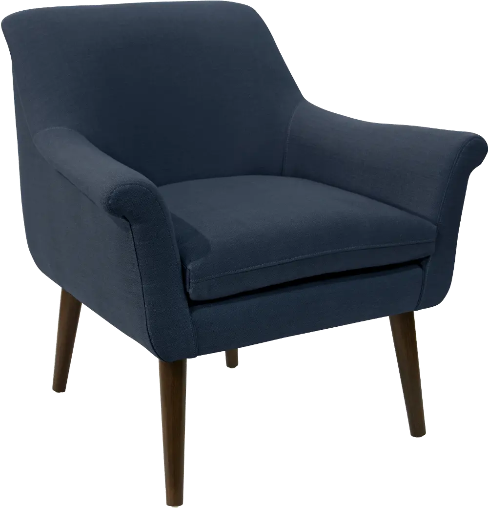 9005LNNNV Charlotte Linen Navy Blue Accent Chair - Skyline Furniture-1