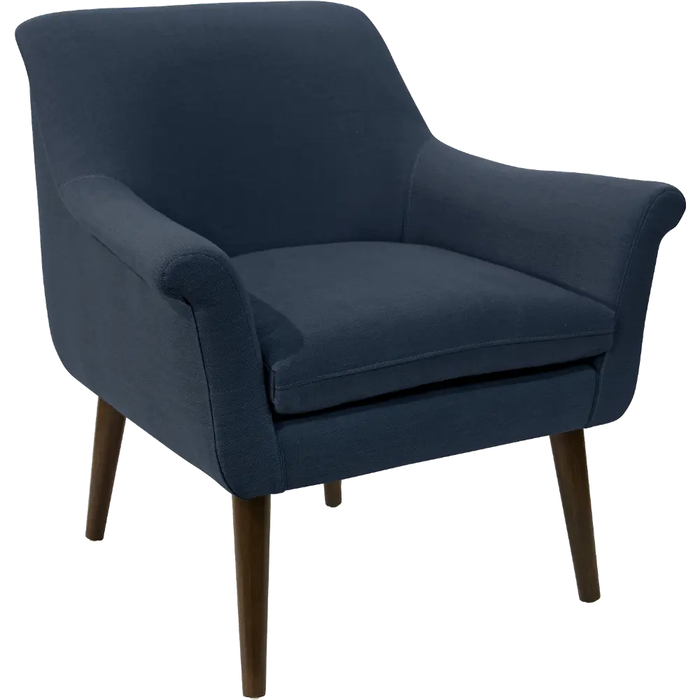 9005LNNNV Charlotte Linen Navy Blue Accent Chair - Skyline Furniture-1