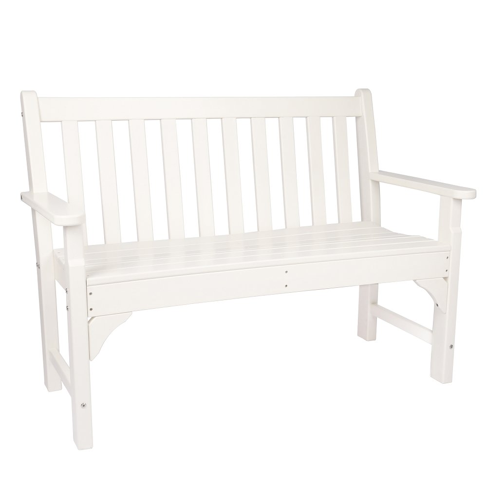 Atlantic White Patio Bench