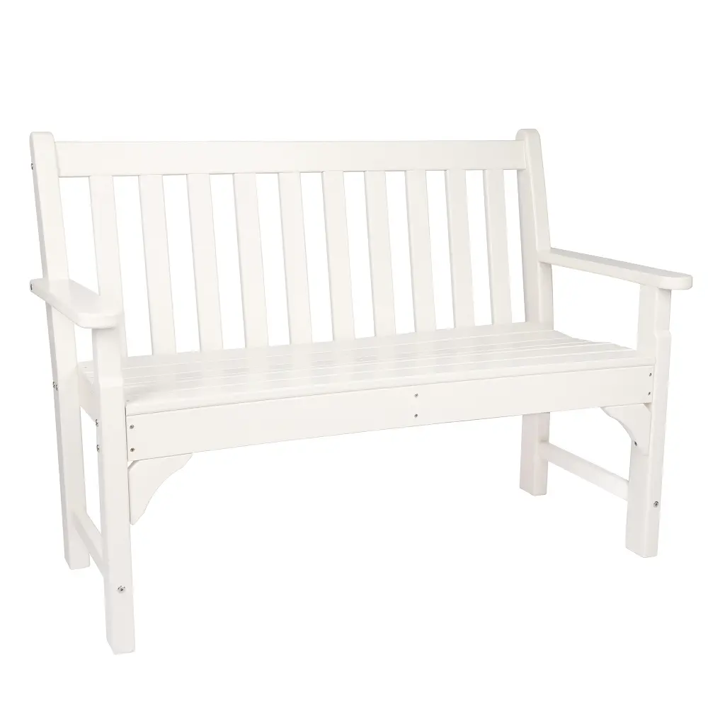 Atlantic White Patio Bench-1