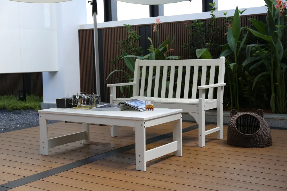 Atlantic White Patio Coffee Table-1