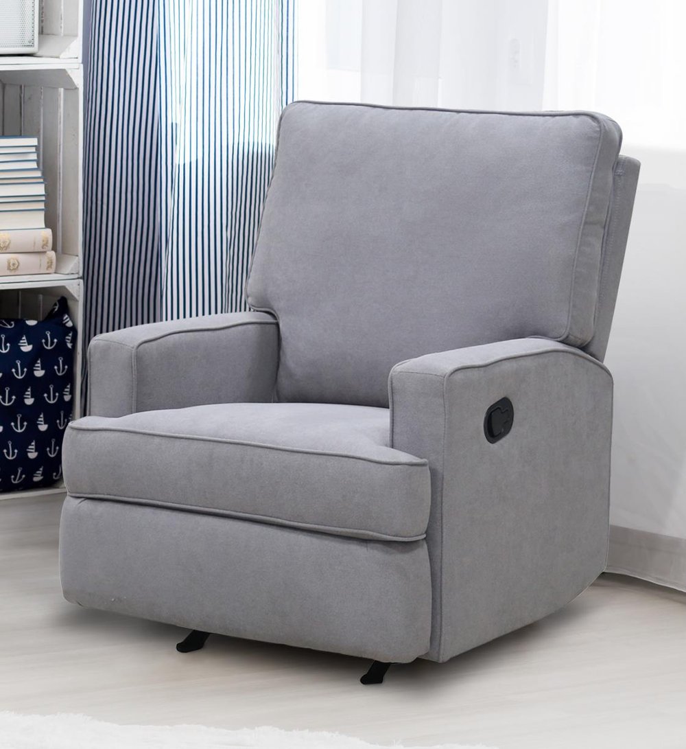 Shella Gray Nursery Rocker Recliner