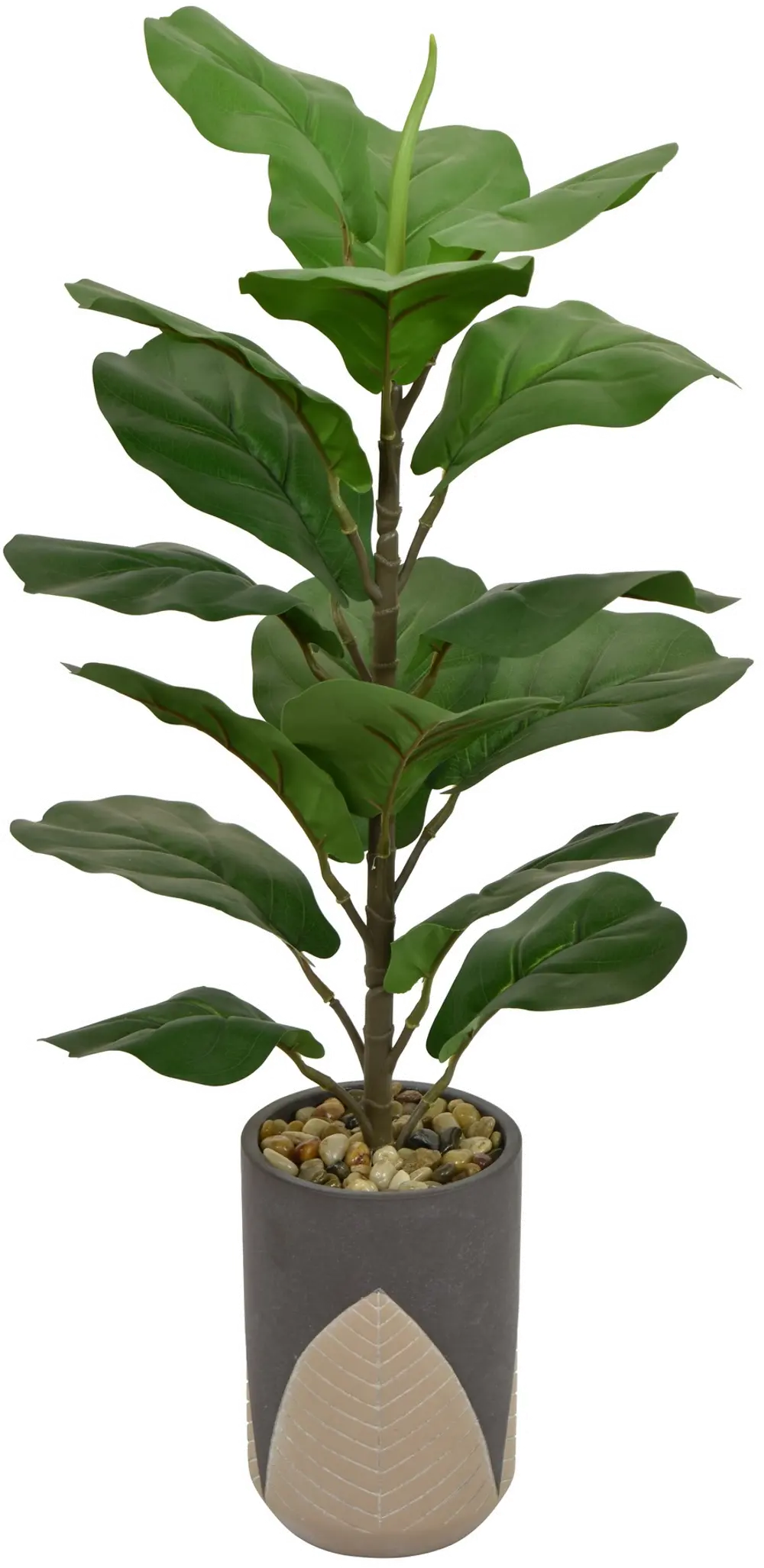Faux Potted Leaf Plant-1