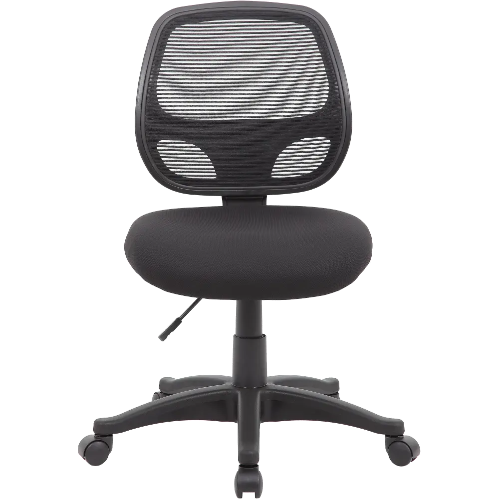 Boss Commercial Grade Armless Black Mesh Task Chair-1