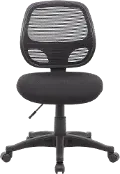 Boss Commercial Grade Armless Black Mesh Task Chair