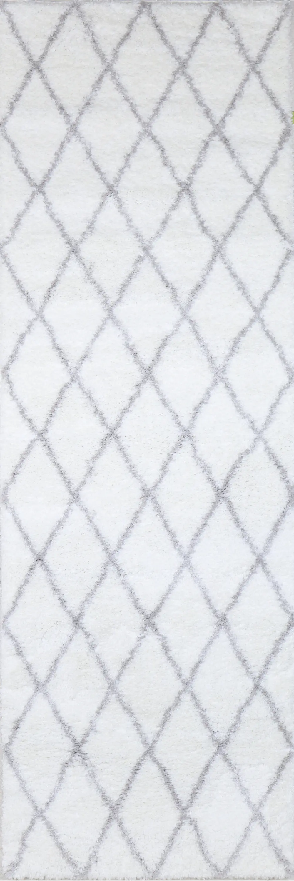 A164-WHGY-2.6X8-AND104 Faris White and Gray 8 Foot Runner Rug-1