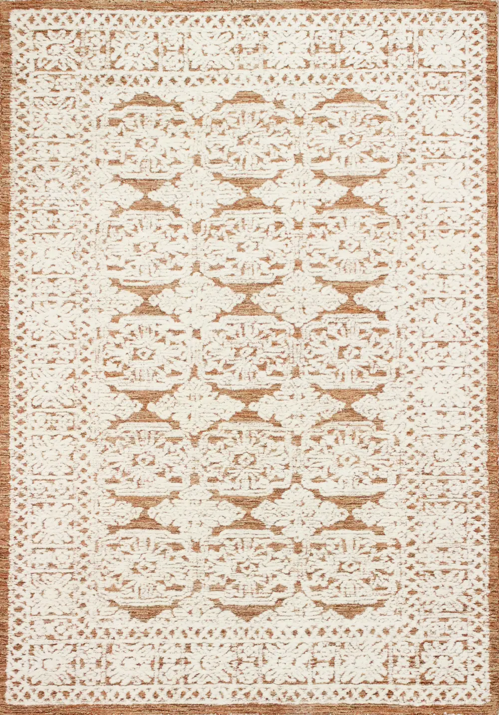 R130-SP-2.6X8-LC174 Nori Spice and White Wool 8 Foot Runner Rug-1