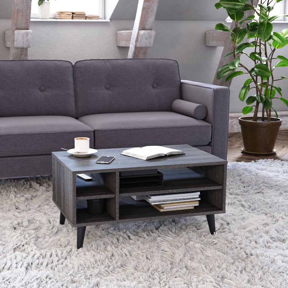 Cole Dark Gray Coffee Table with Storage