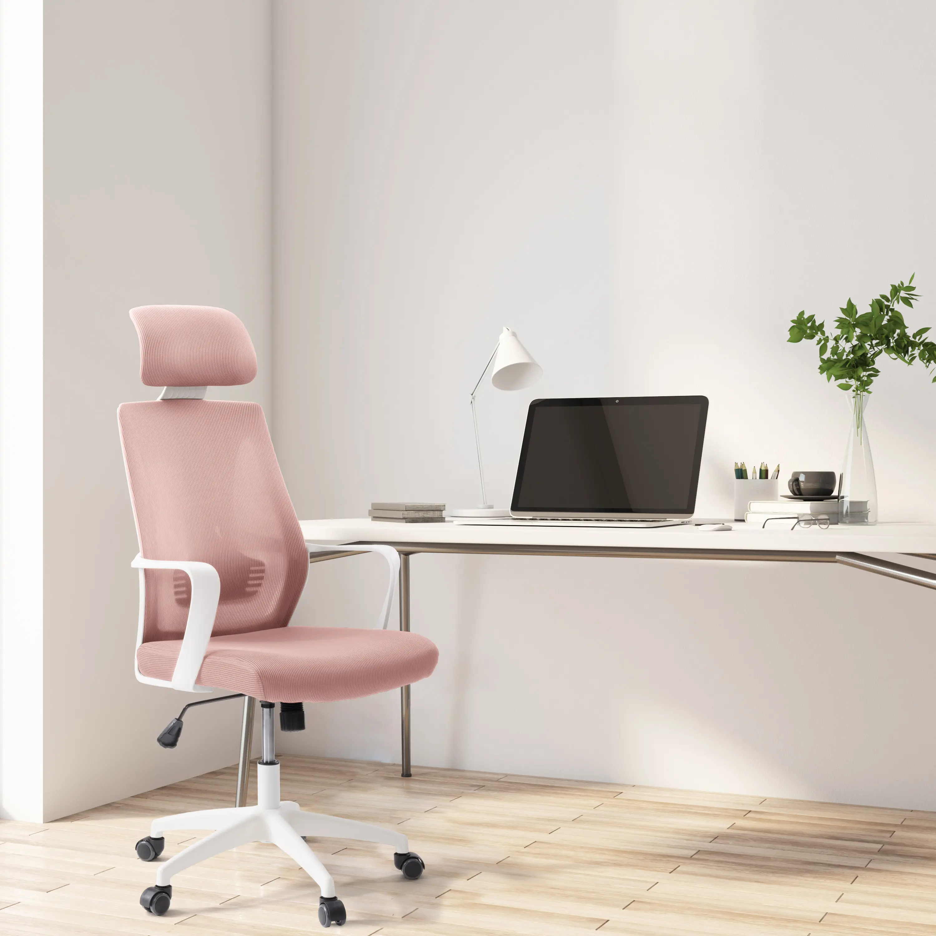 WHR-407-O Workspace Pink Mesh Back Office Chair sku WHR-407-O