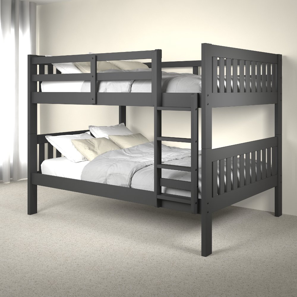 Mission Gray Full-over-Full Bunk Bed