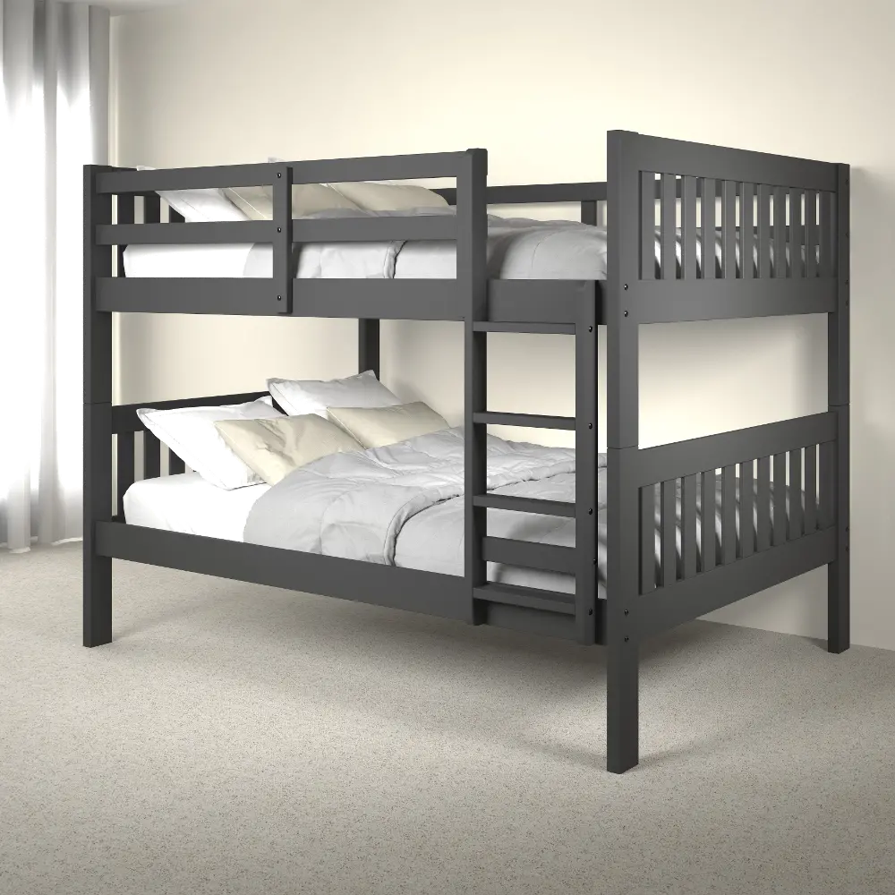 Mission Gray Full-over-Full Bunk Bed-1