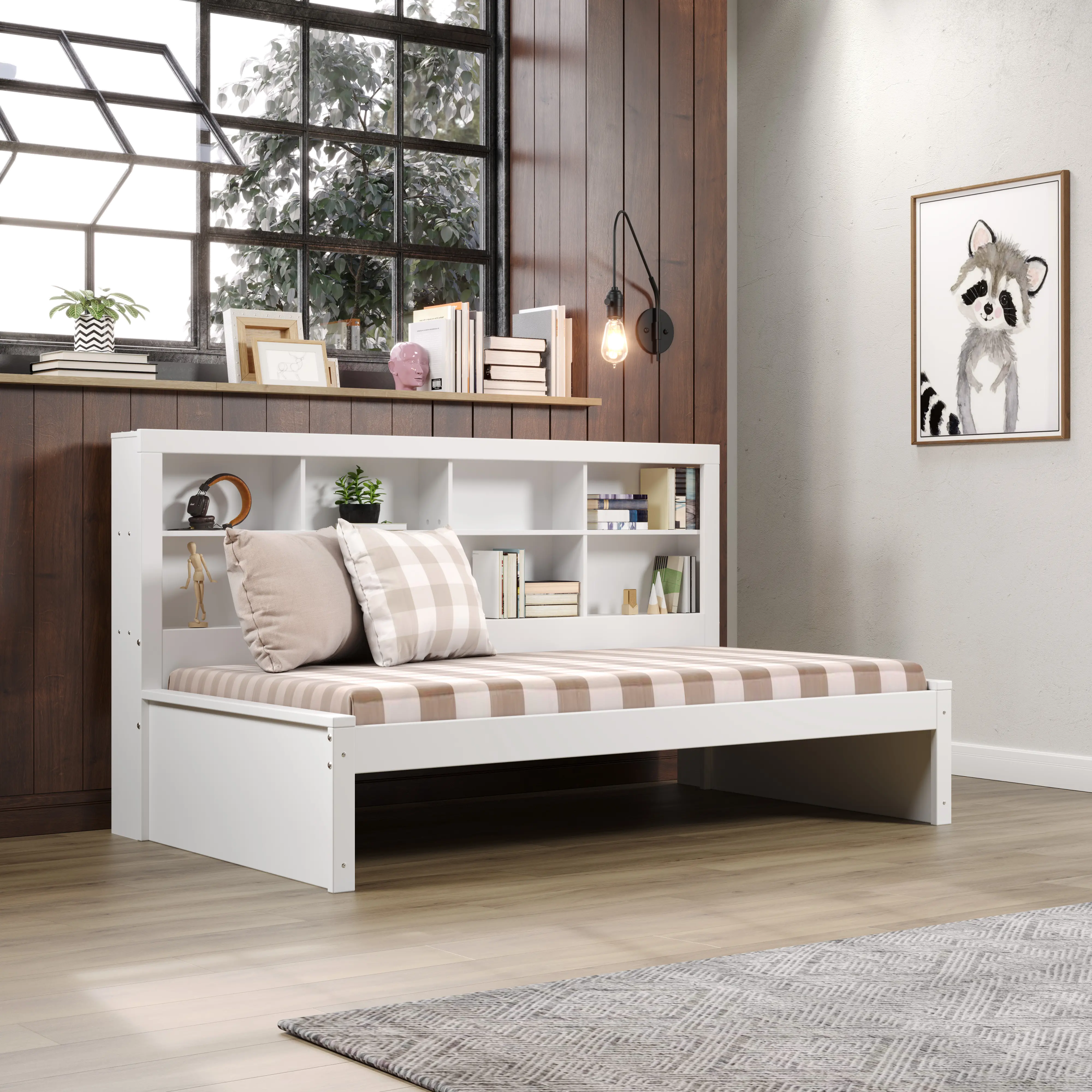 White Twin Bookcase Daybed