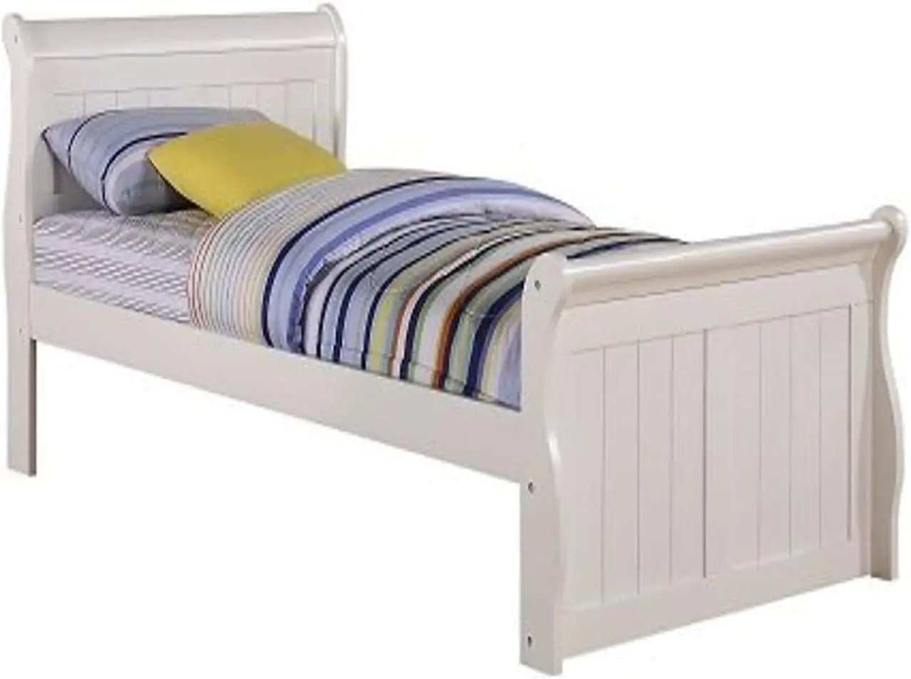 Photos - Bed Donco Trading Mission White Twin Sleigh  325-TW