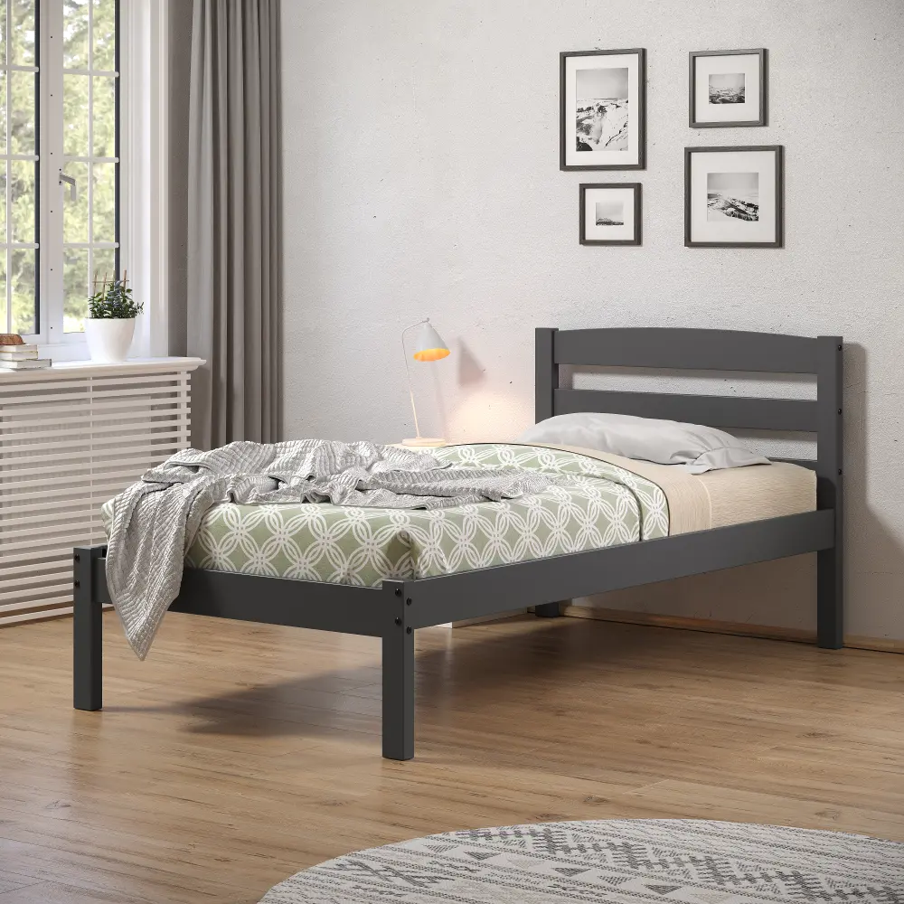 Econo Gray Twin Bed-1