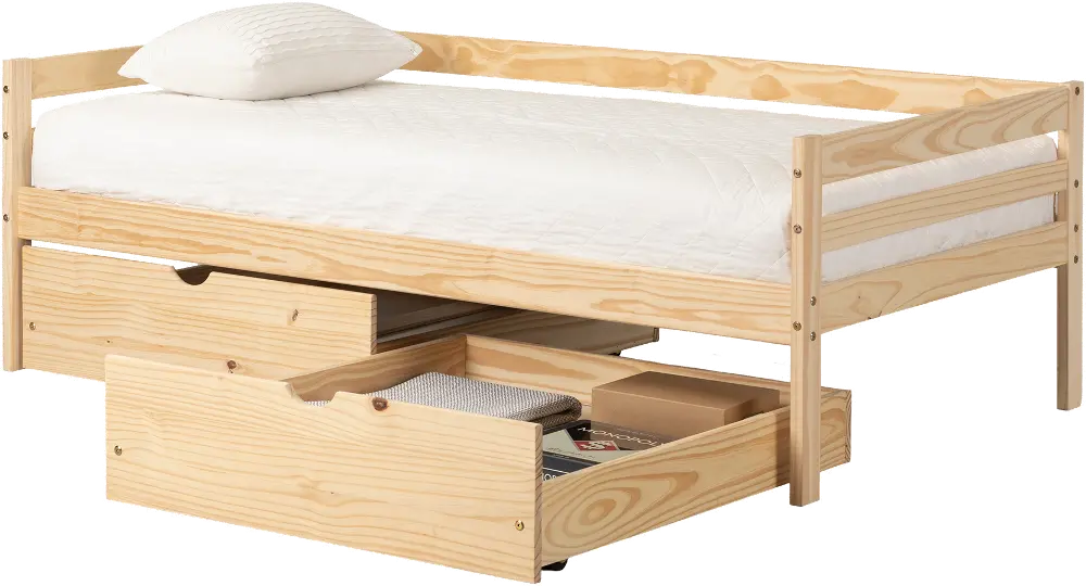 13734 Sweedi Natural Twin Solid Wood Daybed with Storage Drawers - South Shore-1
